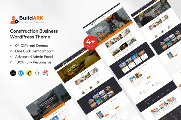 BuildARK construction business WordPress theme preview