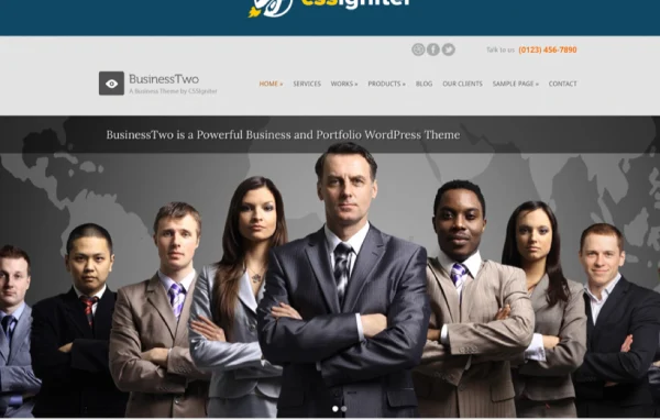 BusinessTwo WordPress business theme by CSSIgniter preview