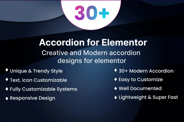 BWD Accordion addon for Elementor plugin banner