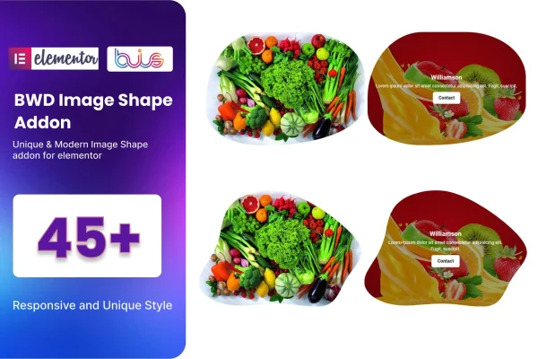 BWD Image Shape addon for Elementor plugin banner