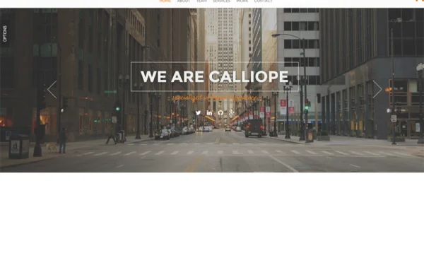 Calliope portfolio and agency WordPress theme preview