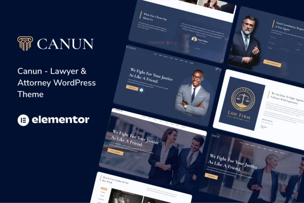 Canun lawyer and attorney WordPress theme preview