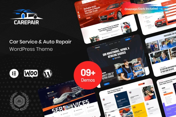 Carepair car service and auto repair WordPress theme preview