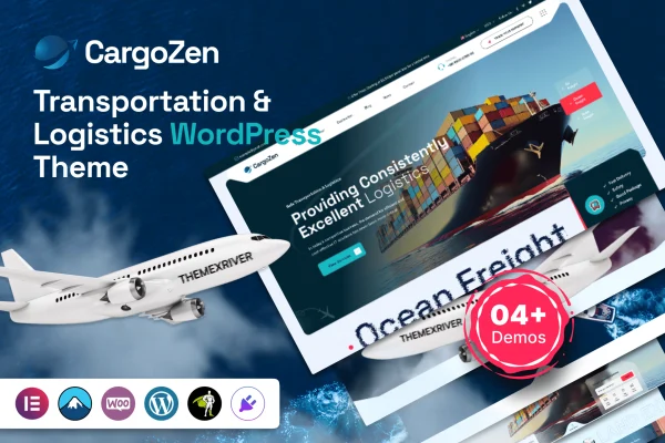 Cargozen transportation and logistics WordPress theme preview
