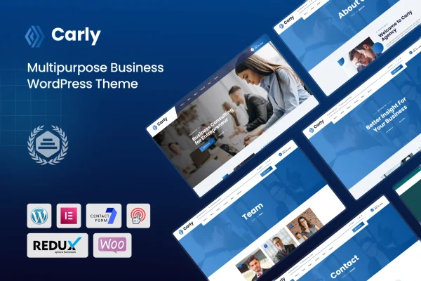 Carly multipurpose business WordPress theme preview
