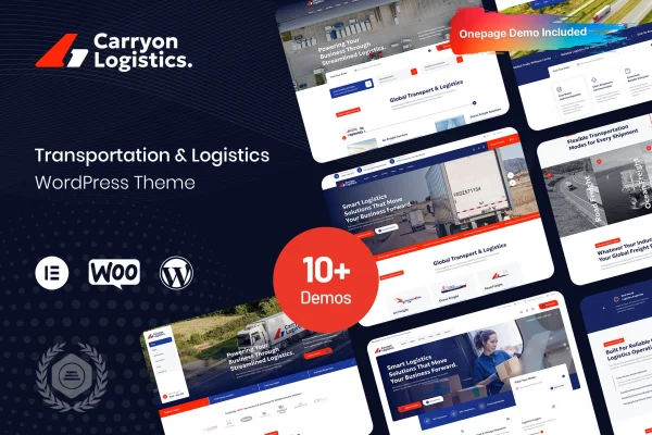 Carryon transportation and logistics WordPress theme preview