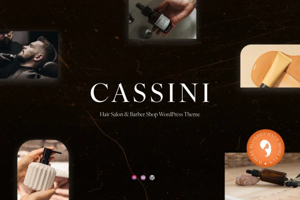 Cassini hair salon and barber shop WordPress theme preview