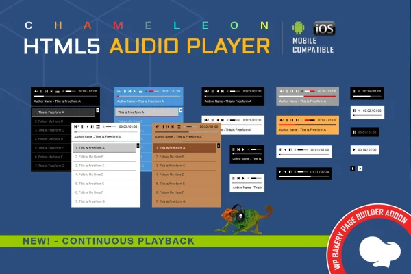 Chameleon HTML5 Audio Player addon for WPBakery Page Builder banner