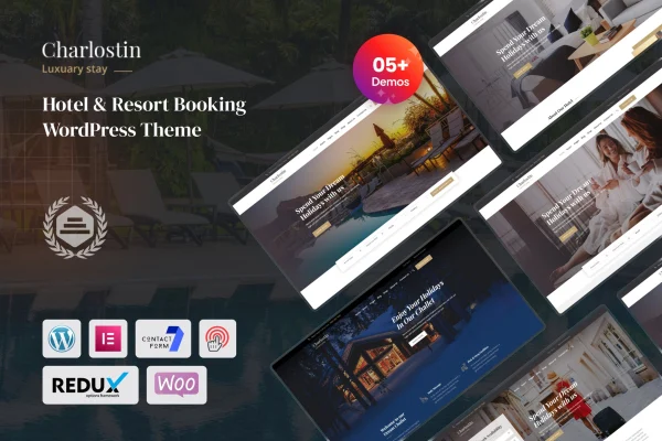 Charlostin hotel and resort booking WordPress theme cover image