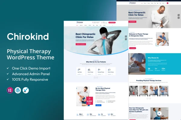 Chirokind physical therapy WordPress theme preview