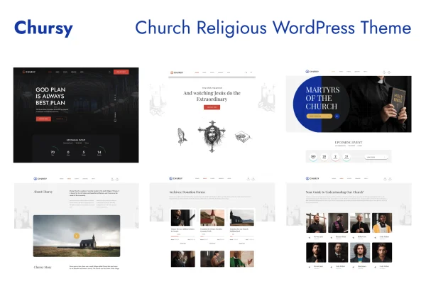 Chursy church and religious WordPress theme preview