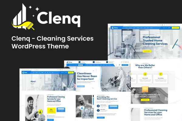 Clenq cleaning services WordPress theme preview