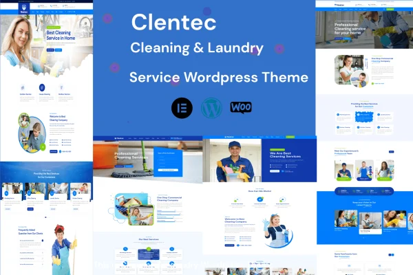 Clentac cleaning services WordPress theme preview