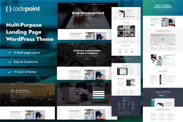 CodePoint Theme landing page WordPress theme preview