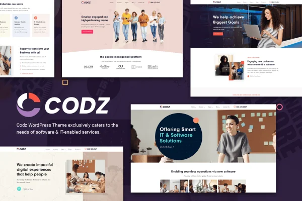 Codz software and IT services WordPress theme preview
