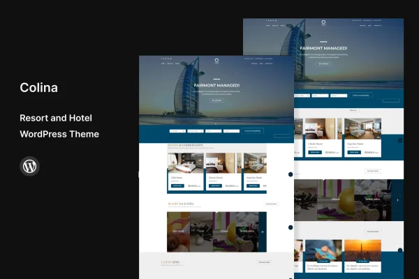 Colina resort and hotel WordPress theme preview