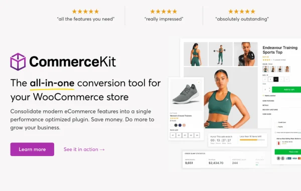CommerceKit WooCommerce plugin banner for the Shoptimizer theme