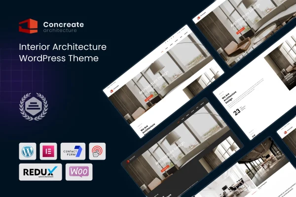 Concreate interior architecture WordPress theme preview