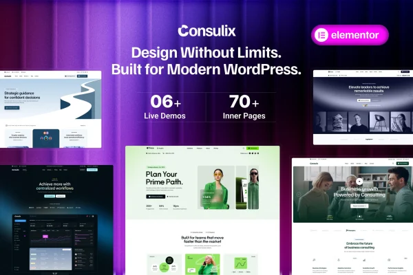 Consulix business and consulting WordPress theme preview