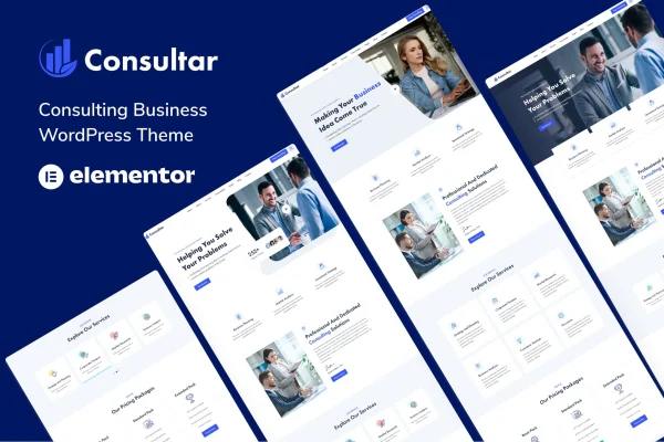 Consultar consulting business WordPress theme preview