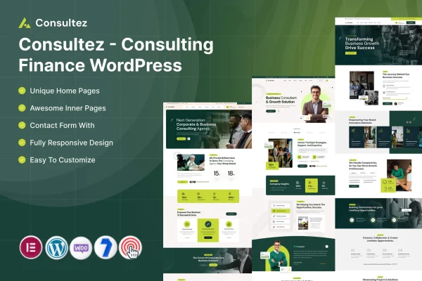 Consultez consulting and finance WordPress theme preview