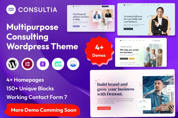 Consultia consulting WordPress theme preview