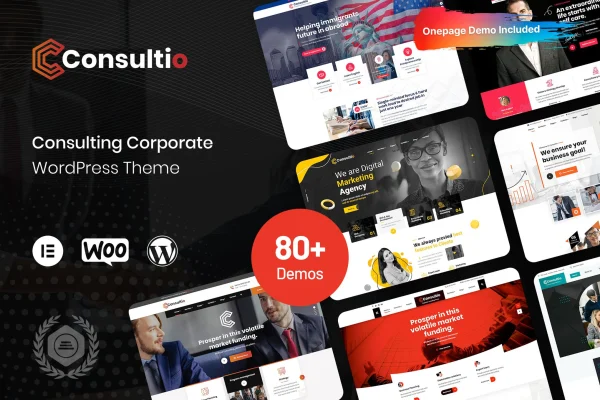 Consultio consulting corporate WordPress theme preview
