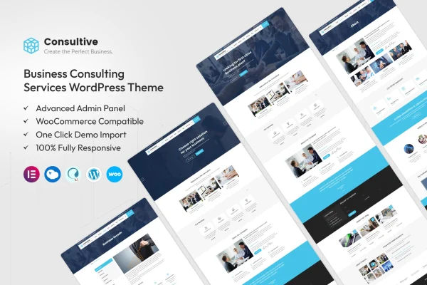 Consultive business consulting WordPress theme preview