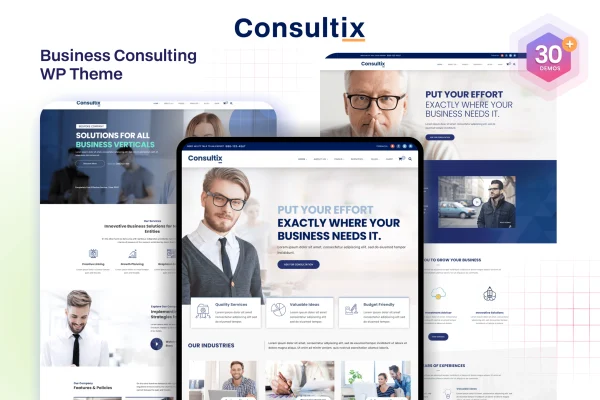 Consultix business consulting WordPress theme preview