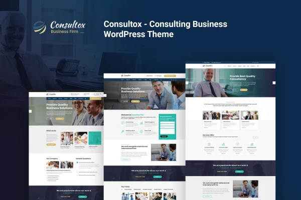 Consultox consulting business WordPress theme preview