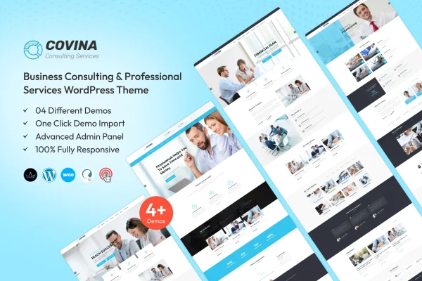 Covina business consulting WordPress theme preview