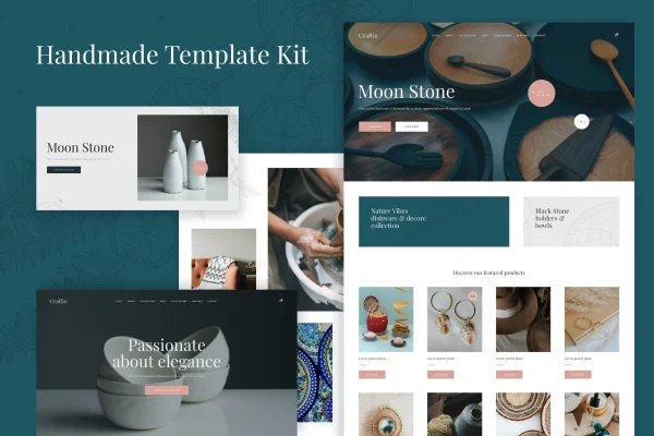 Craftis handcraft and artisan Elementor template kit preview