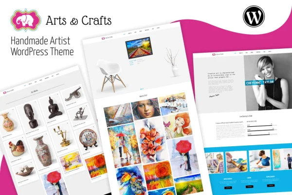 Crafts & Arts handmade artist WordPress theme preview