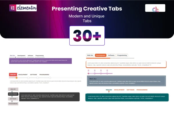 Creative Tabs addon for Elementor plugin banner
