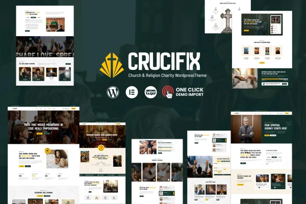 Crucifix church WordPress theme preview
