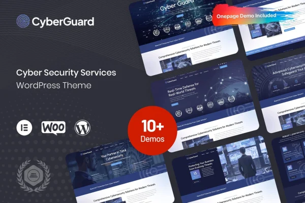 CyberGuard cyber security services WordPress theme preview
