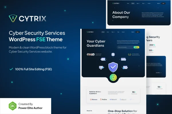 Cytrix cyber security services WordPress theme preview