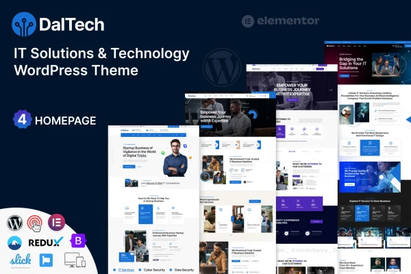 Daltech IT solutions and technology WordPress theme preview