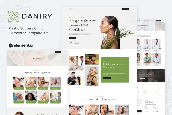 Daniry plastic surgery clinic Elementor template kit preview