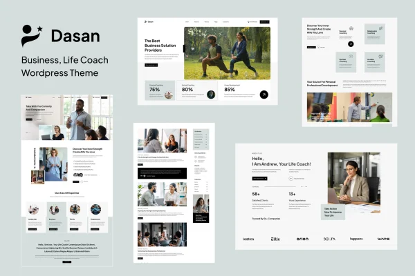 Dasan business coach and mentor WordPress theme preview