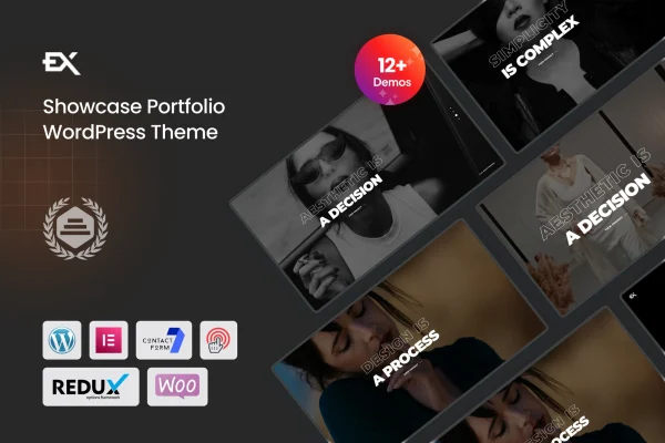 Deppex portfolio WordPress theme preview with fullscreen imagery