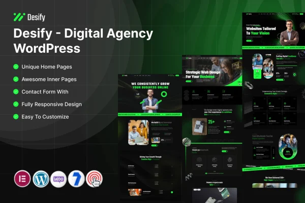 Desify digital agency WordPress theme preview