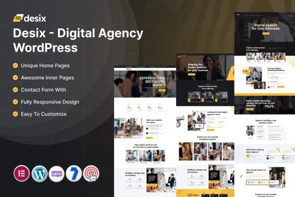Desix digital agency WordPress theme cover image