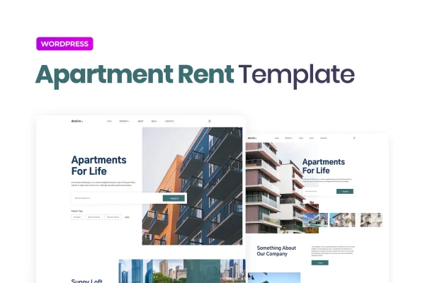 Dexico apartment rent Elementor template kit preview