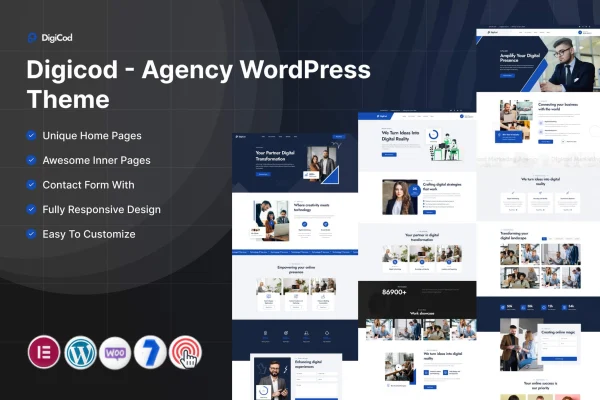 Digicod agency WordPress theme cover image