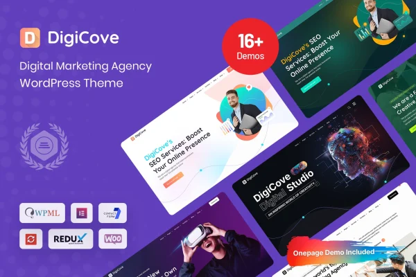 Digicove digital marketing agency WordPress theme preview