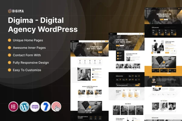 Digima digital agency WordPress theme preview