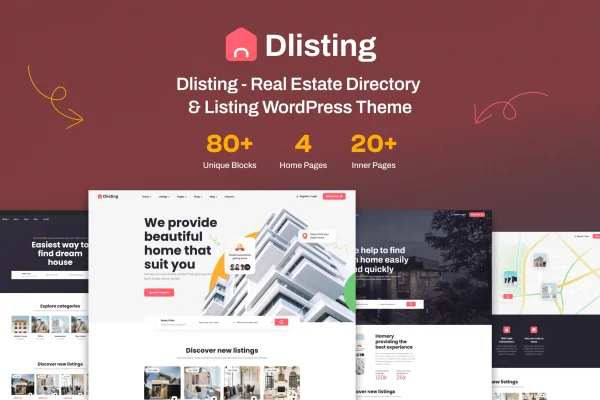 Dlisting real estate directory WordPress theme preview