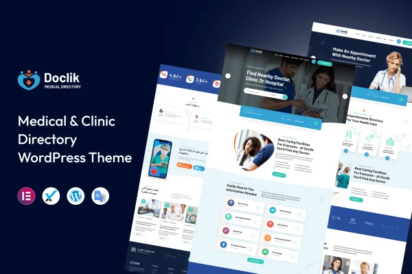 Doclik medical directory WordPress theme preview