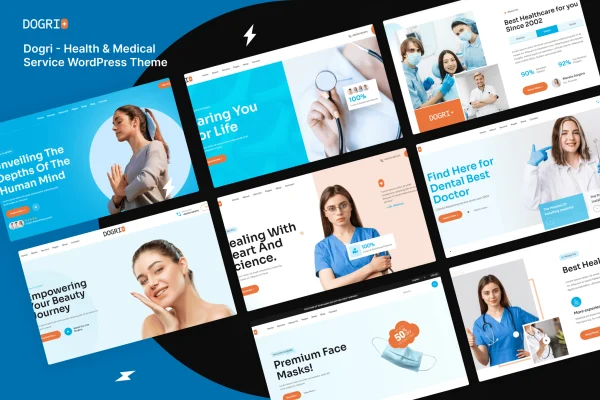 Dogri health and medical service WordPress theme preview